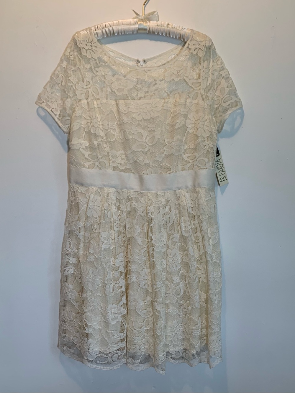 BB Dakota ModCloth Ivory Lace Romantic Dress 16 / 18